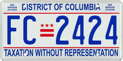 DC license plate FC2424