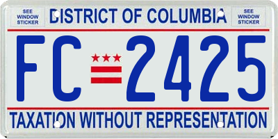 DC license plate FC2425