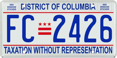 DC license plate FC2426