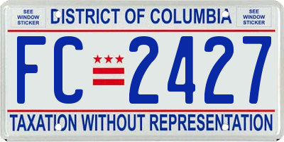 DC license plate FC2427