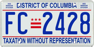 DC license plate FC2428