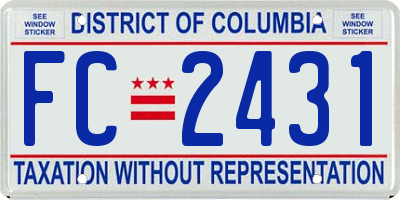 DC license plate FC2431