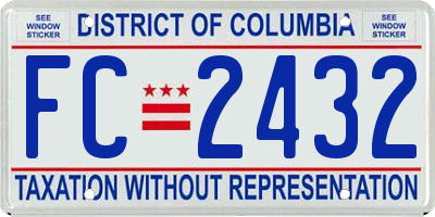 DC license plate FC2432