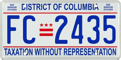 DC license plate FC2435