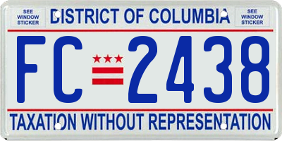 DC license plate FC2438