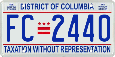 DC license plate FC2440