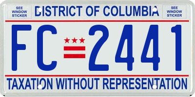 DC license plate FC2441