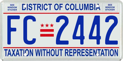 DC license plate FC2442