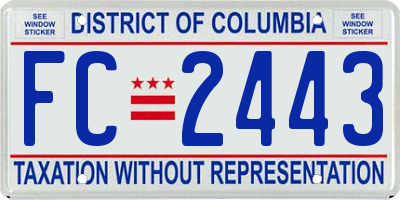 DC license plate FC2443