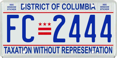 DC license plate FC2444