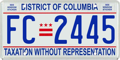 DC license plate FC2445