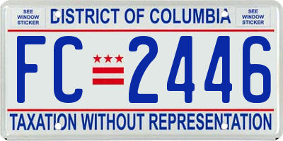 DC license plate FC2446