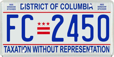 DC license plate FC2450