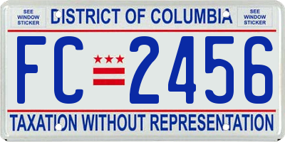 DC license plate FC2456