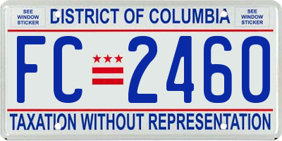 DC license plate FC2460