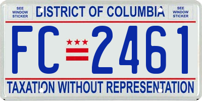 DC license plate FC2461