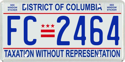 DC license plate FC2464