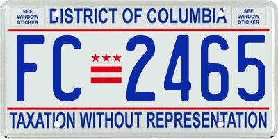 DC license plate FC2465