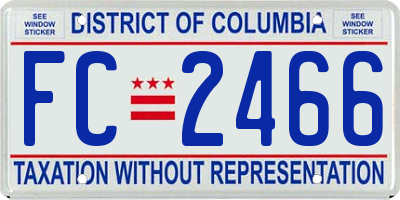 DC license plate FC2466