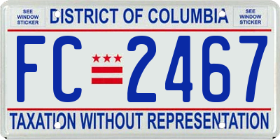 DC license plate FC2467