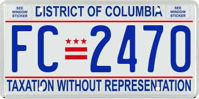 DC license plate FC2470