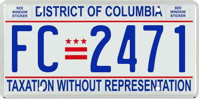 DC license plate FC2471