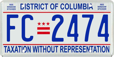 DC license plate FC2474