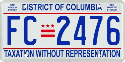 DC license plate FC2476