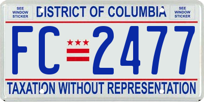 DC license plate FC2477