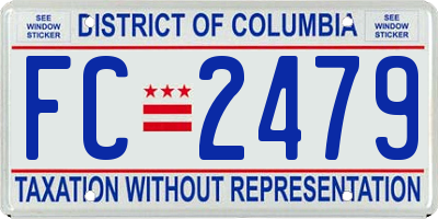 DC license plate FC2479