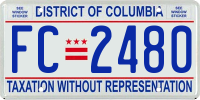 DC license plate FC2480