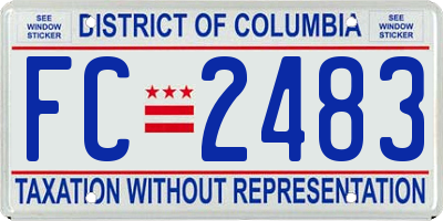 DC license plate FC2483