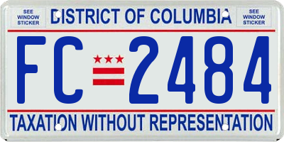 DC license plate FC2484