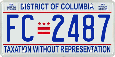 DC license plate FC2487