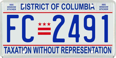 DC license plate FC2491