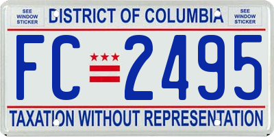 DC license plate FC2495