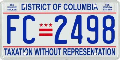 DC license plate FC2498