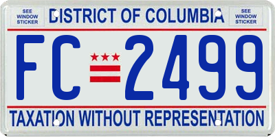 DC license plate FC2499