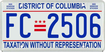 DC license plate FC2506