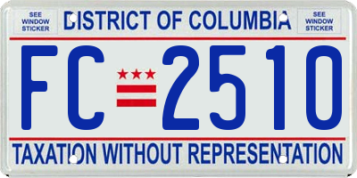 DC license plate FC2510