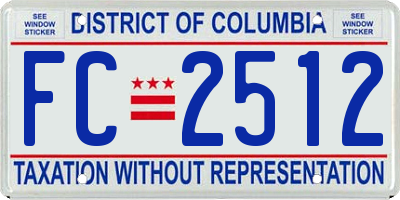 DC license plate FC2512