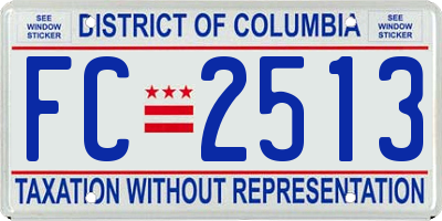 DC license plate FC2513