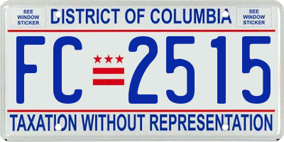 DC license plate FC2515