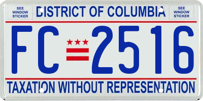 DC license plate FC2516