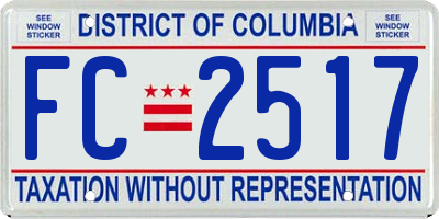 DC license plate FC2517