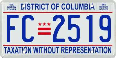 DC license plate FC2519