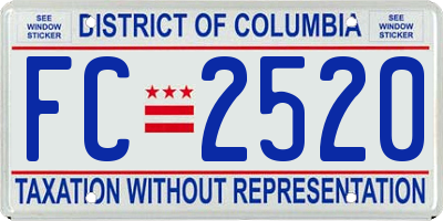 DC license plate FC2520