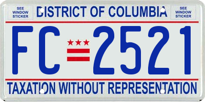 DC license plate FC2521