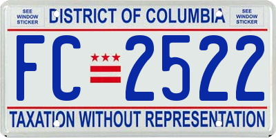 DC license plate FC2522