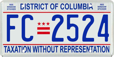 DC license plate FC2524